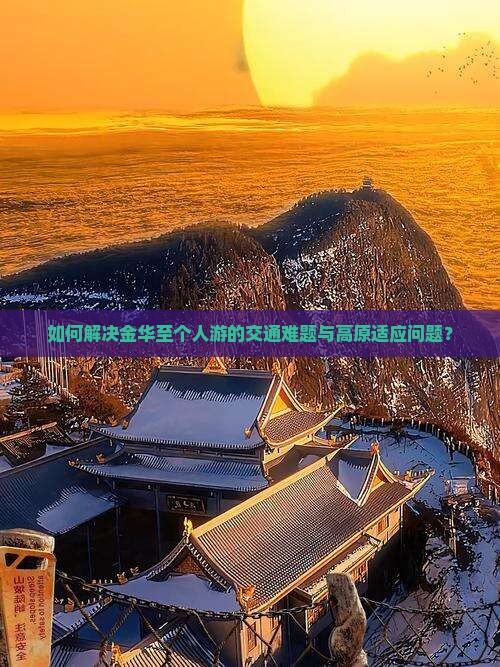如何解决金华至个人游的交通难题与高原适应问题？