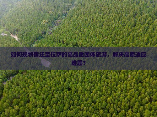 如何规划宿迁至拉萨的高品质团体旅游，解决高原适应难题？