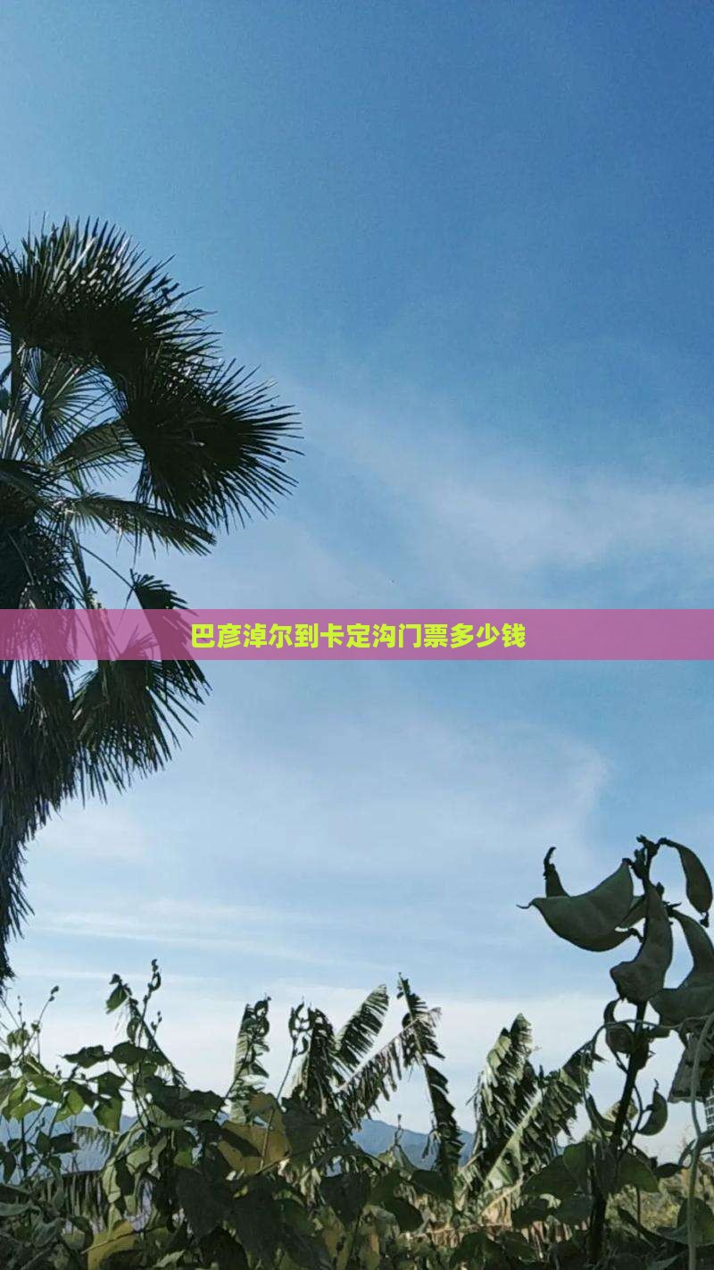 巴彦淖尔到卡定沟门票多少钱
