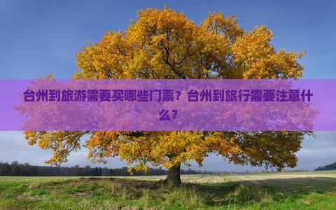 台州到旅游需要买哪些门票？台州到旅行需要注意什么？