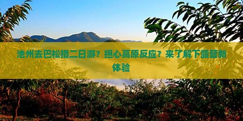 池州去巴松措二日游？担心高原反应？来了解下露营新体验