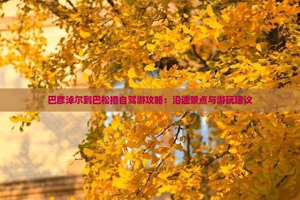 巴彦淖尔到巴松措自驾游攻略：沿途景点与游玩建议