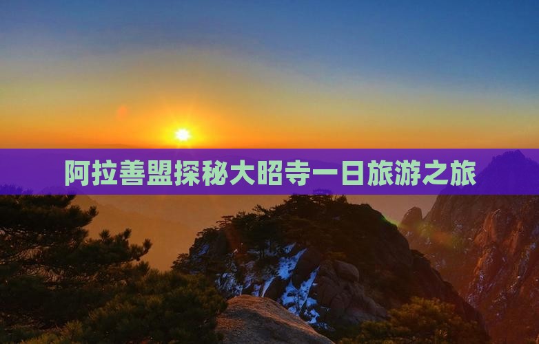 阿拉善盟探秘大昭寺一日旅游之旅