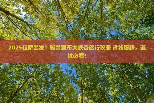 拉萨去西藏雅鲁藏布大峡谷旅行社
