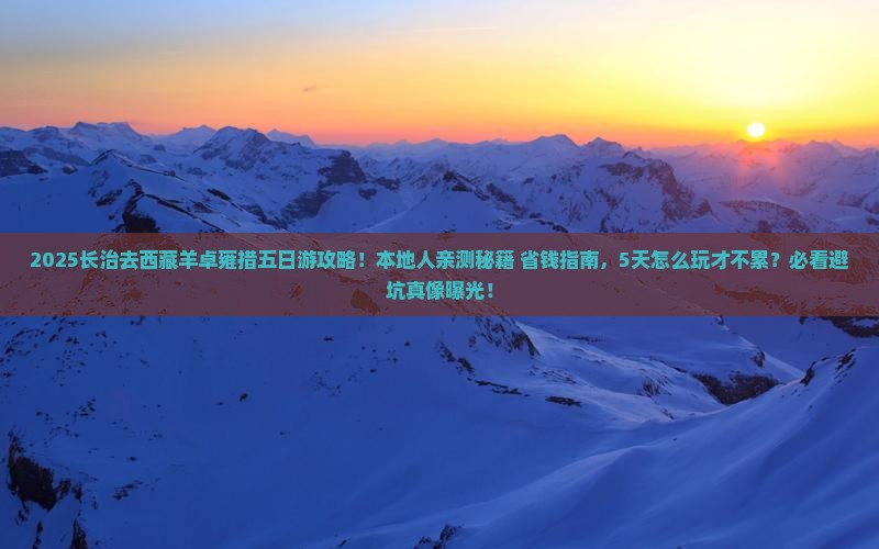 长治去西藏羊卓雍措五日游
