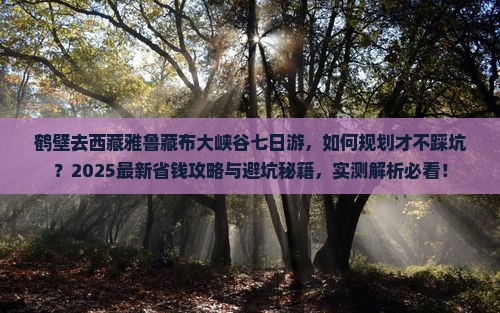 鹤壁去西藏雅鲁藏布大峡谷七日游