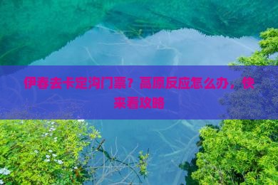 伊春去卡定沟门票？高原反应怎么办，快来看攻略