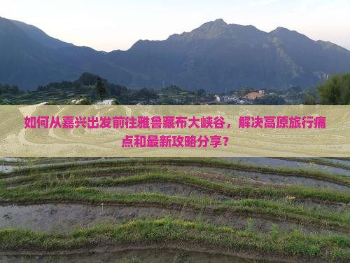 如何从嘉兴出发前往雅鲁藏布大峡谷，解决高原旅行痛点和最新攻略分享？