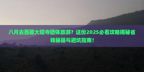 八月去西藏大昭寺团体旅游