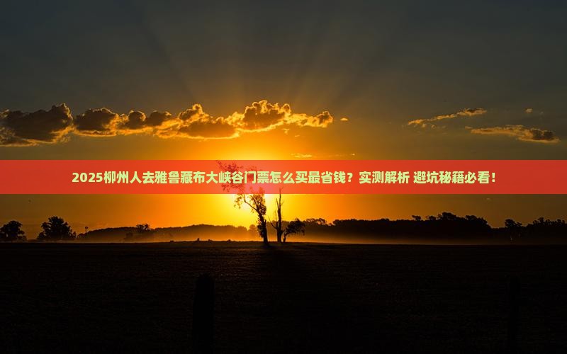 柳州去西藏雅鲁藏布大峡谷门票
