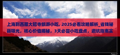 上海到西藏大昭寺旅游小吃