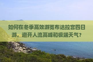如何在冬季高效游览布达拉宫四日游，避开人流高峰和极端天气？
