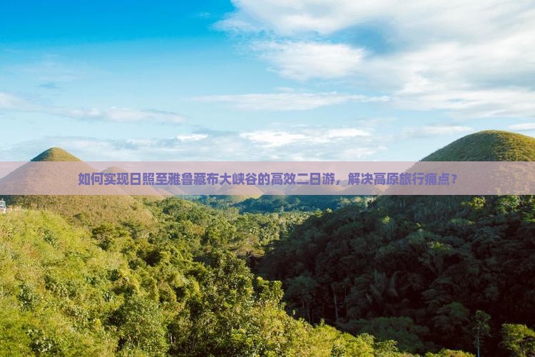 如何实现日照至雅鲁藏布大峡谷的高效二日游，解决高原旅行痛点？