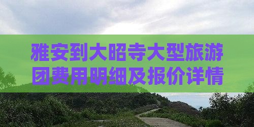 雅安到大昭寺大型旅游团费用明细及报价详情