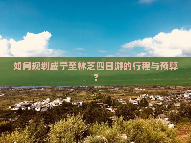 如何规划咸宁至林芝四日游的行程与预算？