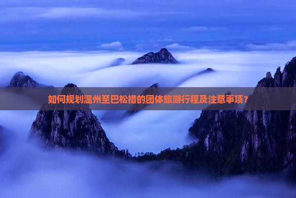 如何规划温州至巴松措的团体旅游行程及注意事项？