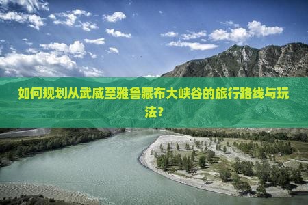 如何规划从武威至雅鲁藏布大峡谷的旅行路线与玩法？