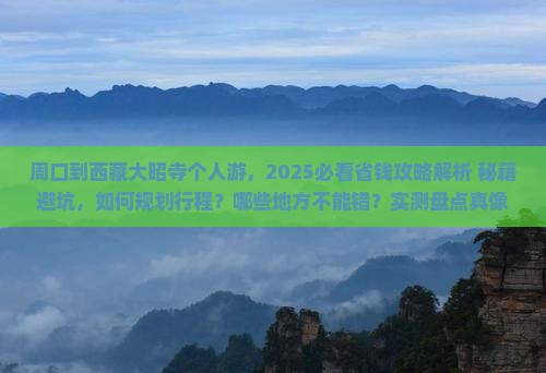周口到西藏大昭寺个人游