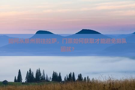 如何从泉州前往拉萨，门票如何获取才能避免排队困扰？
