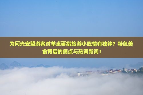 为何兴安盟游客对羊卓雍措旅游小吃情有独钟？特色美食背后的痛点与热词新词！
