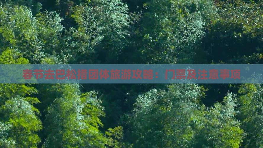 春节去巴松措团体旅游攻略：门票及注意事项