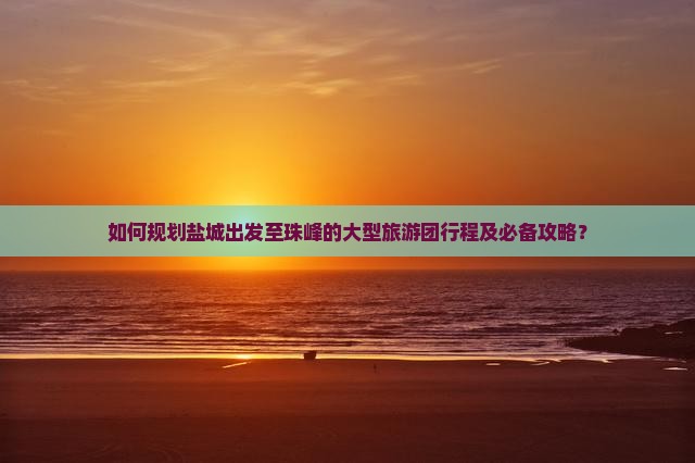 如何规划盐城出发至珠峰的大型旅游团行程及必备攻略？