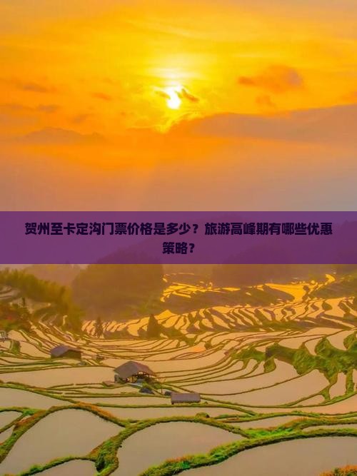 贺州至卡定沟门票价格是多少？旅游高峰期有哪些优惠策略？