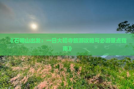 《石嘴山出发：一日大昭寺旅游攻略与必游景点指南》