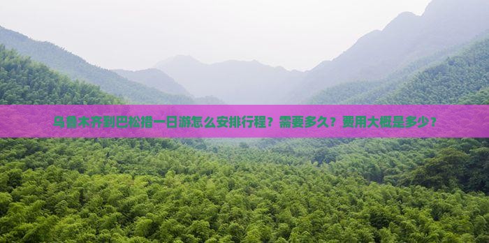 乌鲁木齐到巴松措一日游怎么安排行程？需要多久？费用大概是多少？