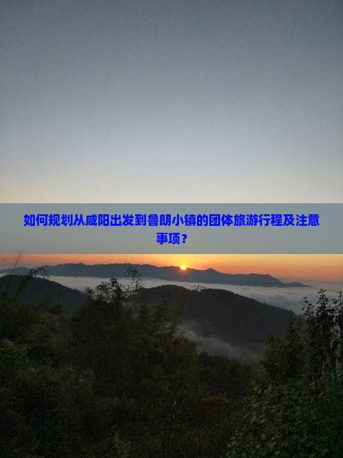 如何规划从咸阳出发到鲁朗小镇的团体旅游行程及注意事项？