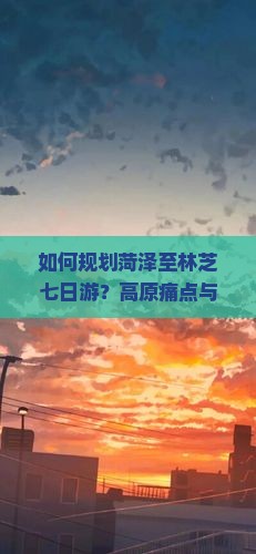 如何规划菏泽至林芝七日游？高原痛点与旅行热词，实现完美旅程！