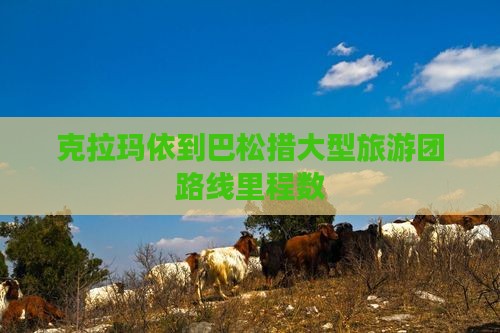 克拉玛依到巴松措大型旅游团路线里程数