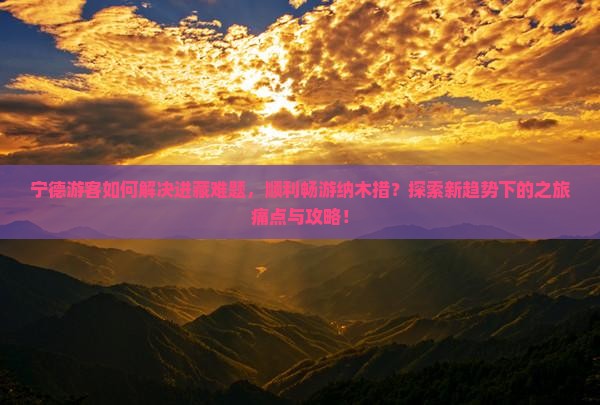 宁德游客如何解决进藏难题，顺利畅游纳木措？探索新趋势下的之旅痛点与攻略！