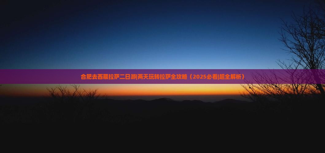 合肥去西藏拉萨二日游