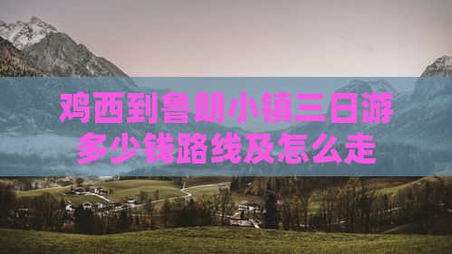 鸡西到西藏鲁朗小镇三日游