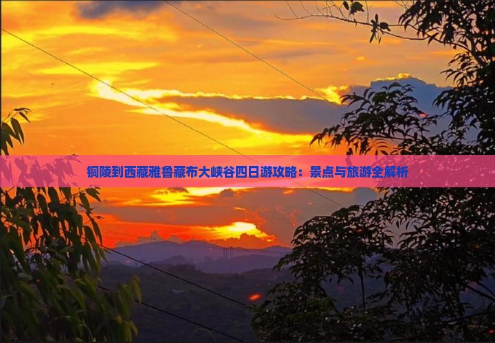 铜陵到西藏雅鲁藏布大峡谷四日游
