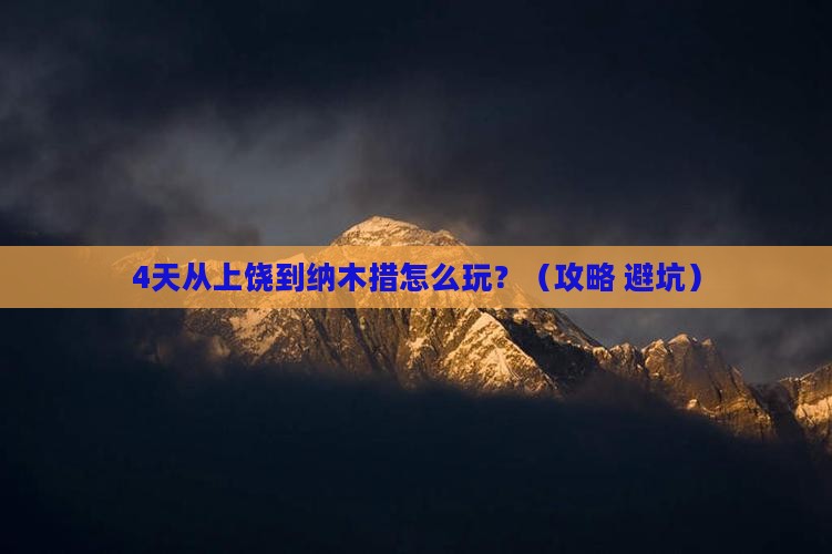 上饶去西藏纳木措四日游