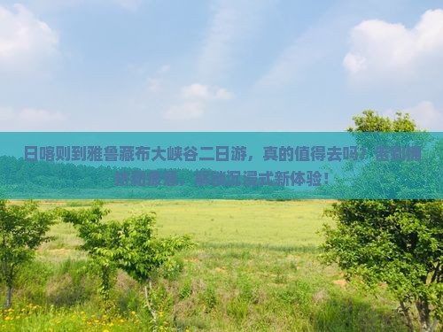 日喀则到西藏雅鲁藏布大峡谷二日游