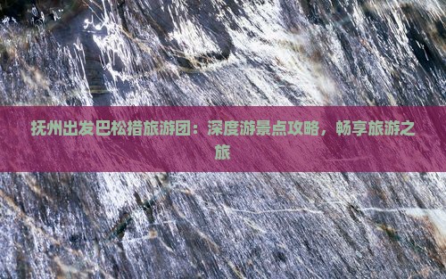 抚州出发巴松措旅游团：深度游景点攻略，畅享旅游之旅