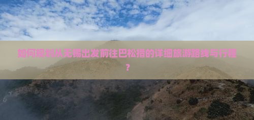 如何规划从无锡出发前往巴松措的详细旅游路线与行程？