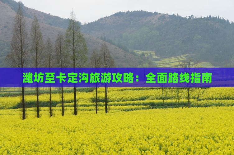 潍坊至卡定沟旅游攻略：全面路线指南