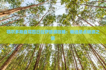 鄂尔多斯自驾四日拉萨旅游攻略：精选景点畅游之旅