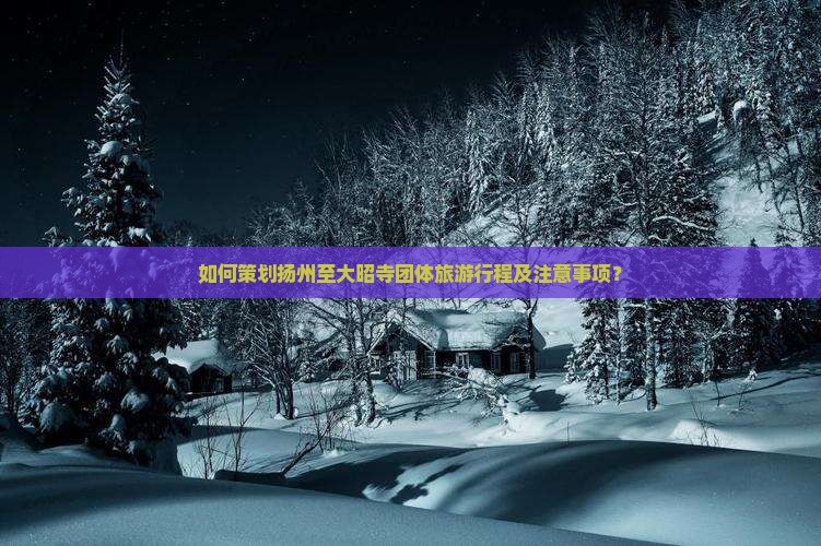 如何策划扬州至大昭寺团体旅游行程及注意事项？