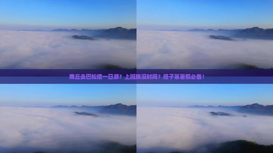 商丘去巴松措一日游？上班族没时间？搭子寒暑假必备！