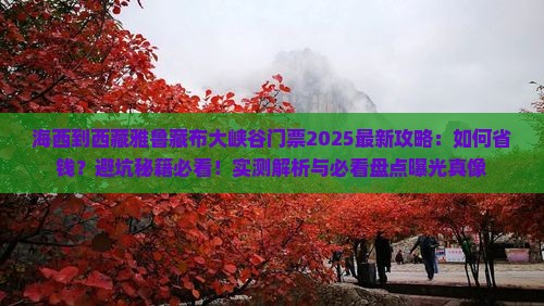 海西到西藏雅鲁藏布大峡谷门票