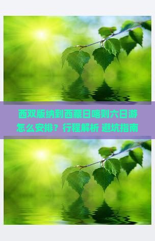 西双版纳到西藏日喀则六日游