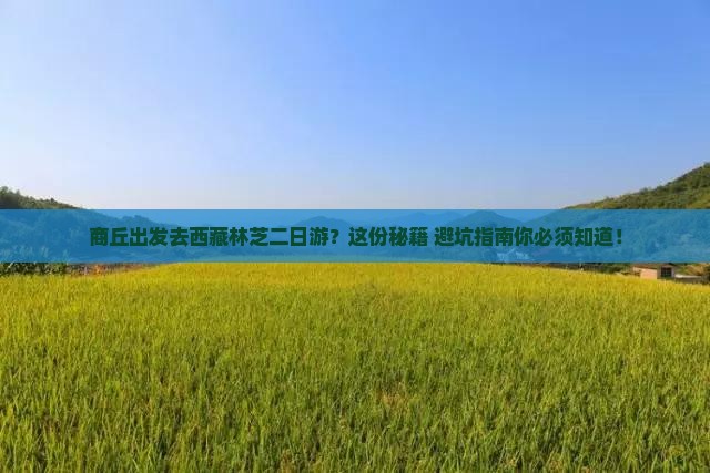 商丘去西藏林芝二日游