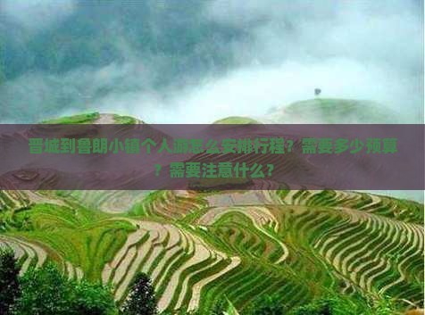 晋城到鲁朗小镇个人游怎么安排行程？需要多少预算？需要注意什么？