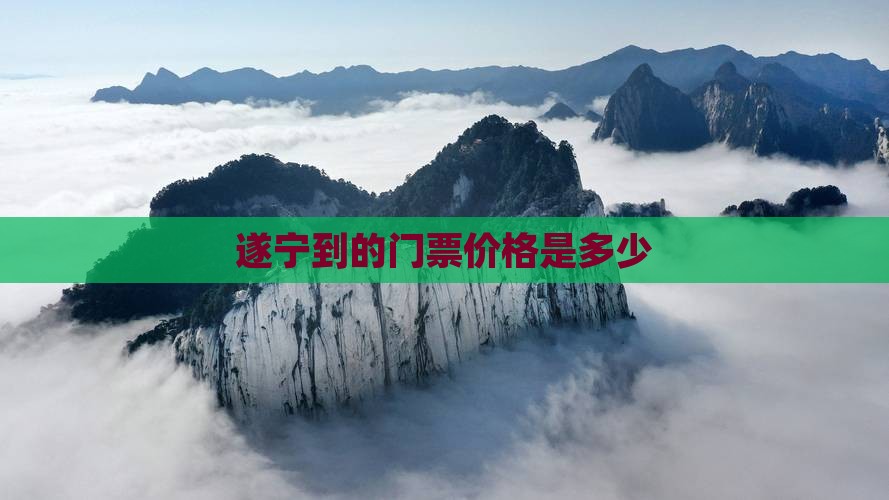 遂宁到的门票价格是多少