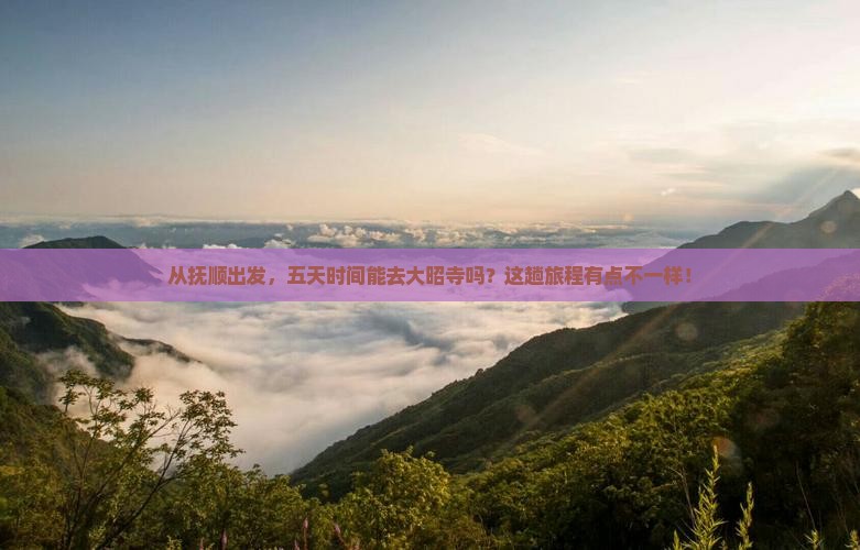 从抚顺出发，五天时间能去大昭寺吗？这趟旅程有点不一样！